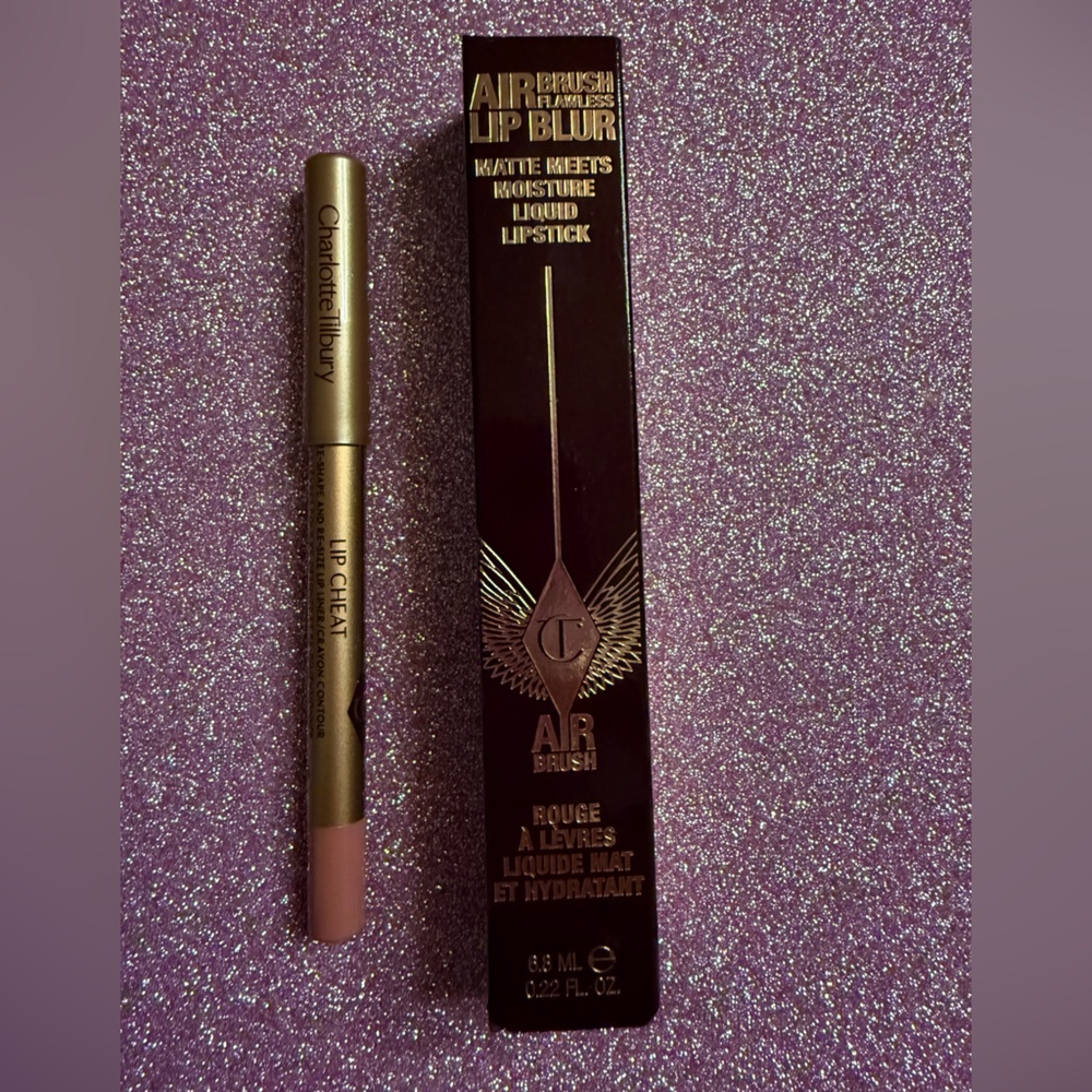Charlotte Tilbury Airbrush Flawless Lip Blur & Lip Cheat Lip Liner in PillowTalk